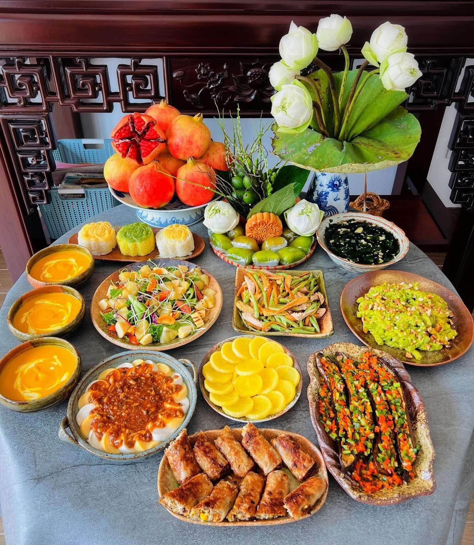 Mâm cúng chay thanh tịnh